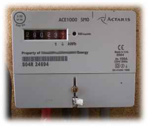 A typical domestic electricity meter